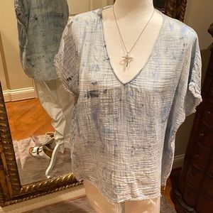 Fifteen Twenty tie dyed high quality linen top!